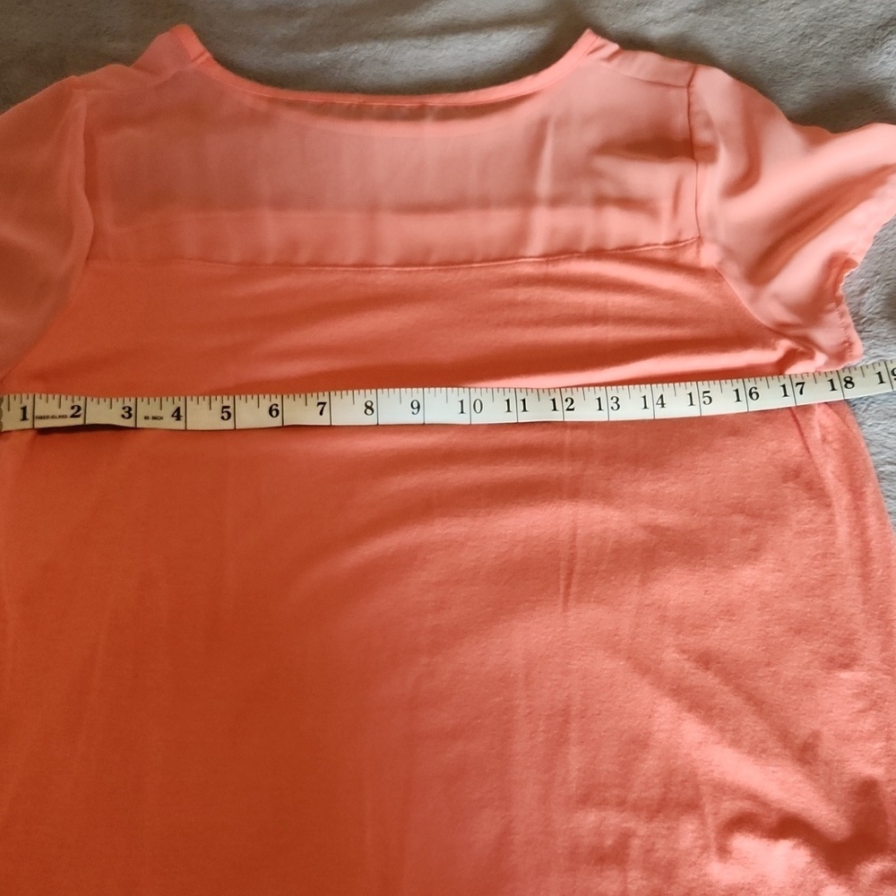 Vince Camuto Creamsickle Colored Short-Sleeve Blouse Women's M - Picture 4 of 5